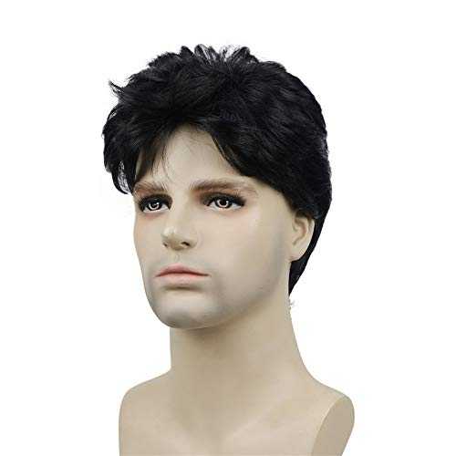 Short Straight Synthetic Men's Wig - Natural Look & Comfortable Fit for Cosplay, Costumes & Daily Wear
