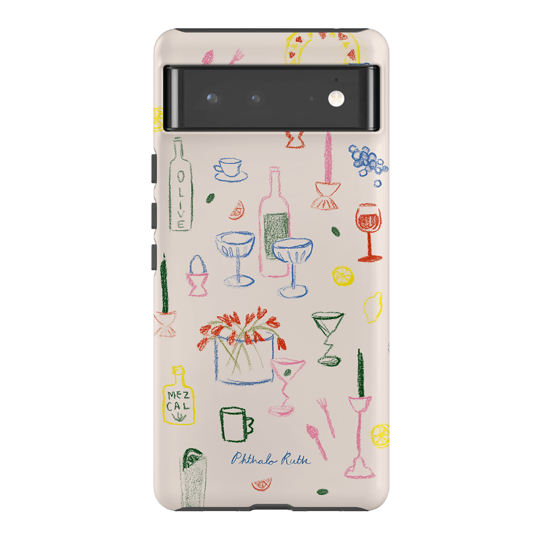 Stylish Protective Dinnerware Design Phone Case - Trendy & Durable Cover for iPhone & Android - Perfect for Dining Out, Parties & Everyday Use