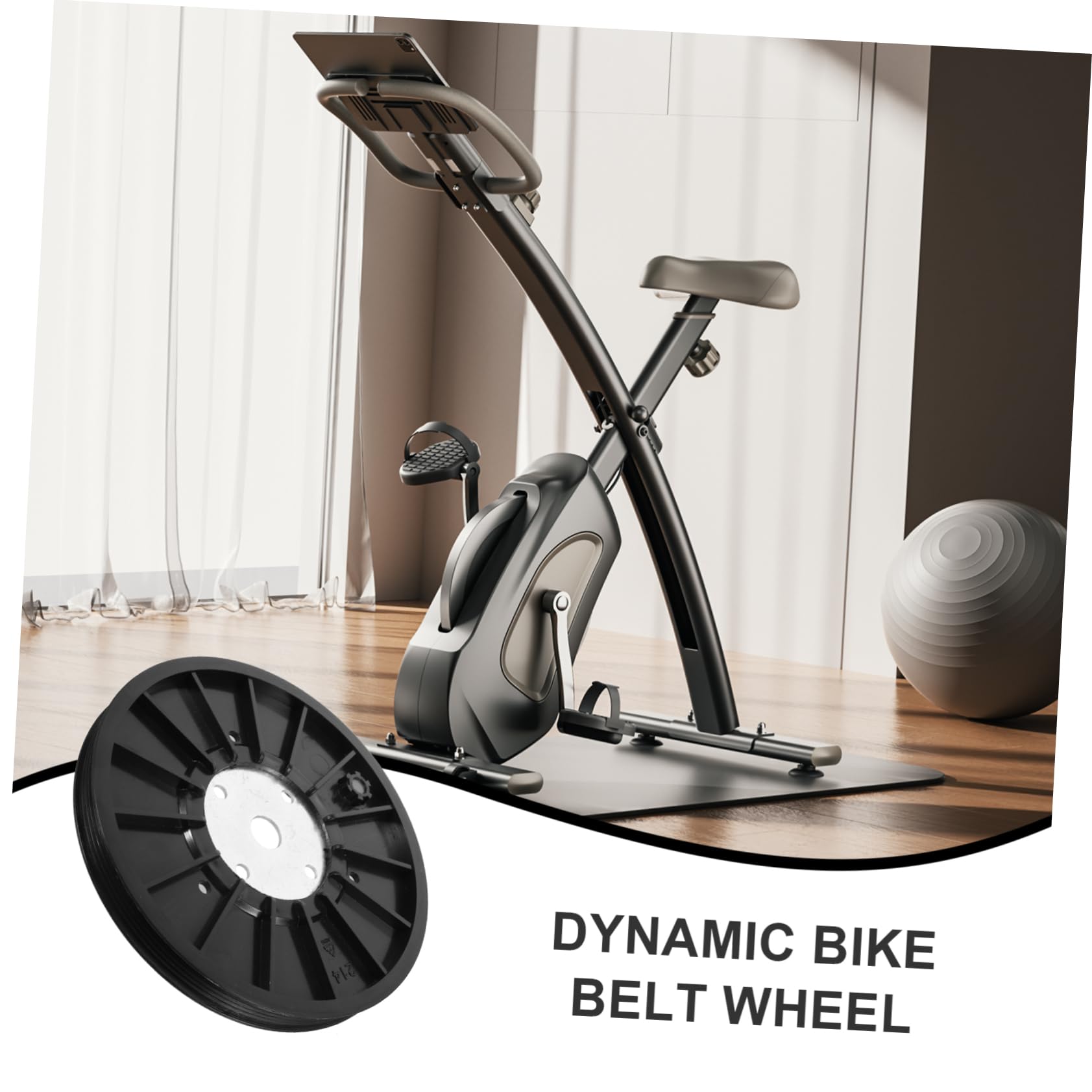 BESPORTBLE 2-Pack Dynamic Bike Belt Wheels for Exercise Bikes - Durable ABS Home Gym Replacement Parts - Perfect for Indoor Cycling, Spin Bikes & Fitness Equipment Maintenance