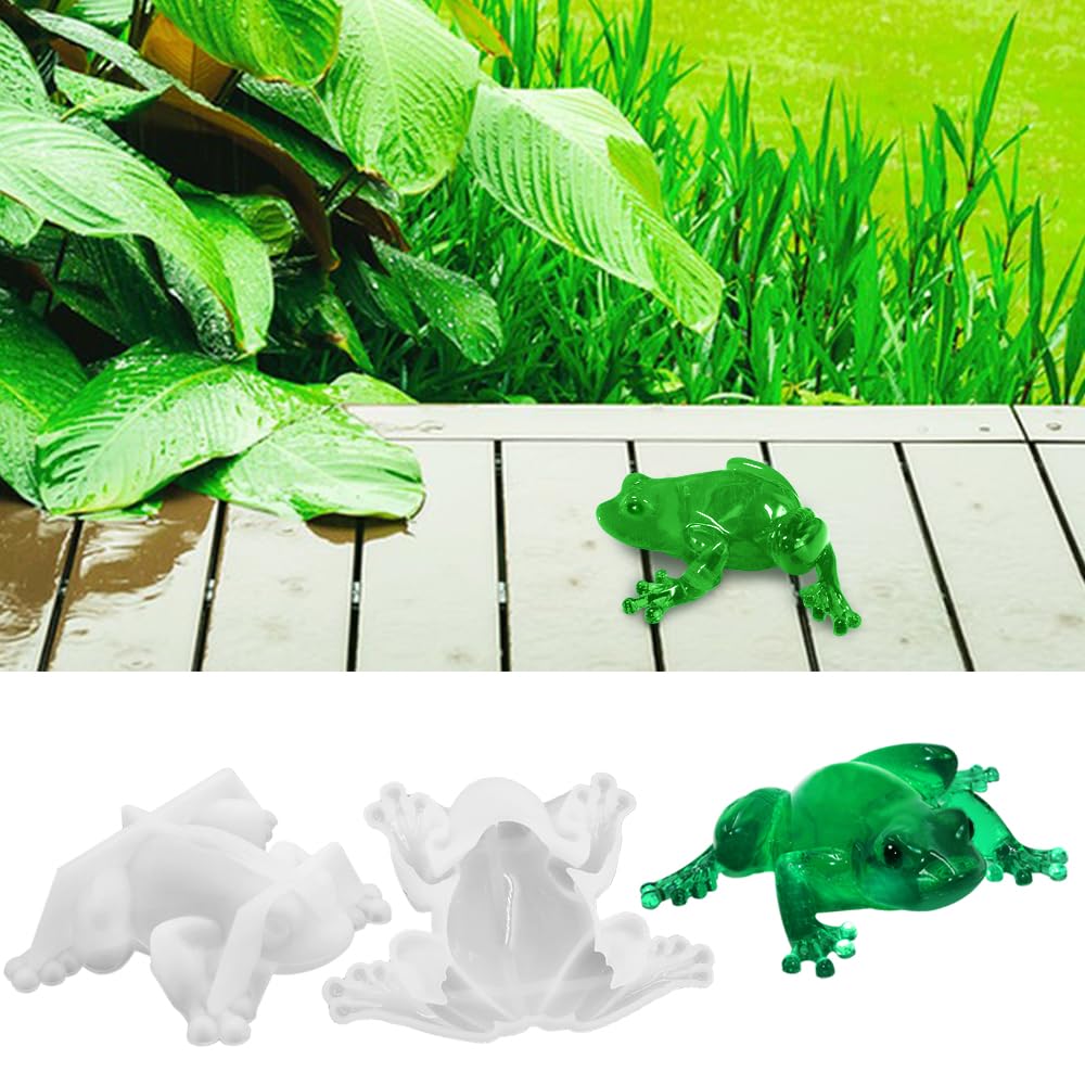 2 Pcs Octopus Frog Resin Molds - 3D Animal Epoxy Silicone Molds for DIY Craft, Jewelry Making, Home Decor & Desktop Ornament - Perfect for Resin Art, Cake Decorating & Gift Making