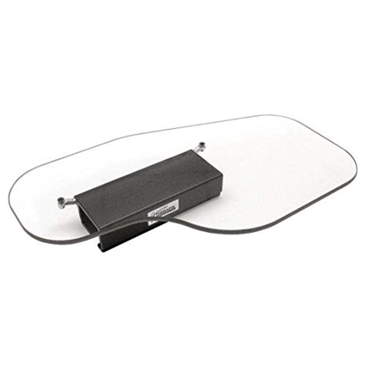 Clear Flip-Away Wrap Around Half Tray Without Rim - Left Handed | Durable Plastic Serving Tray for Buffets, Parties & Kitchen Organization
