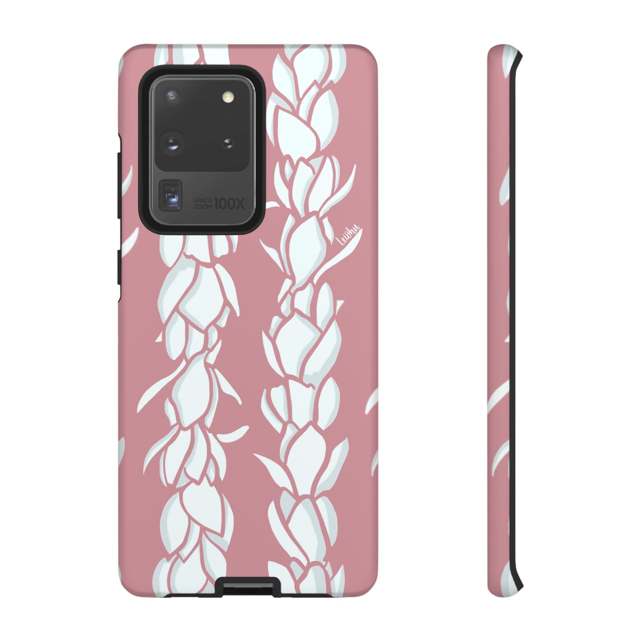 Pikake Lei Hawaiian Flower Necklace & Samsung Galaxy Phone Case - Perfect for Luau Parties, Beach Vacations & Everyday Use