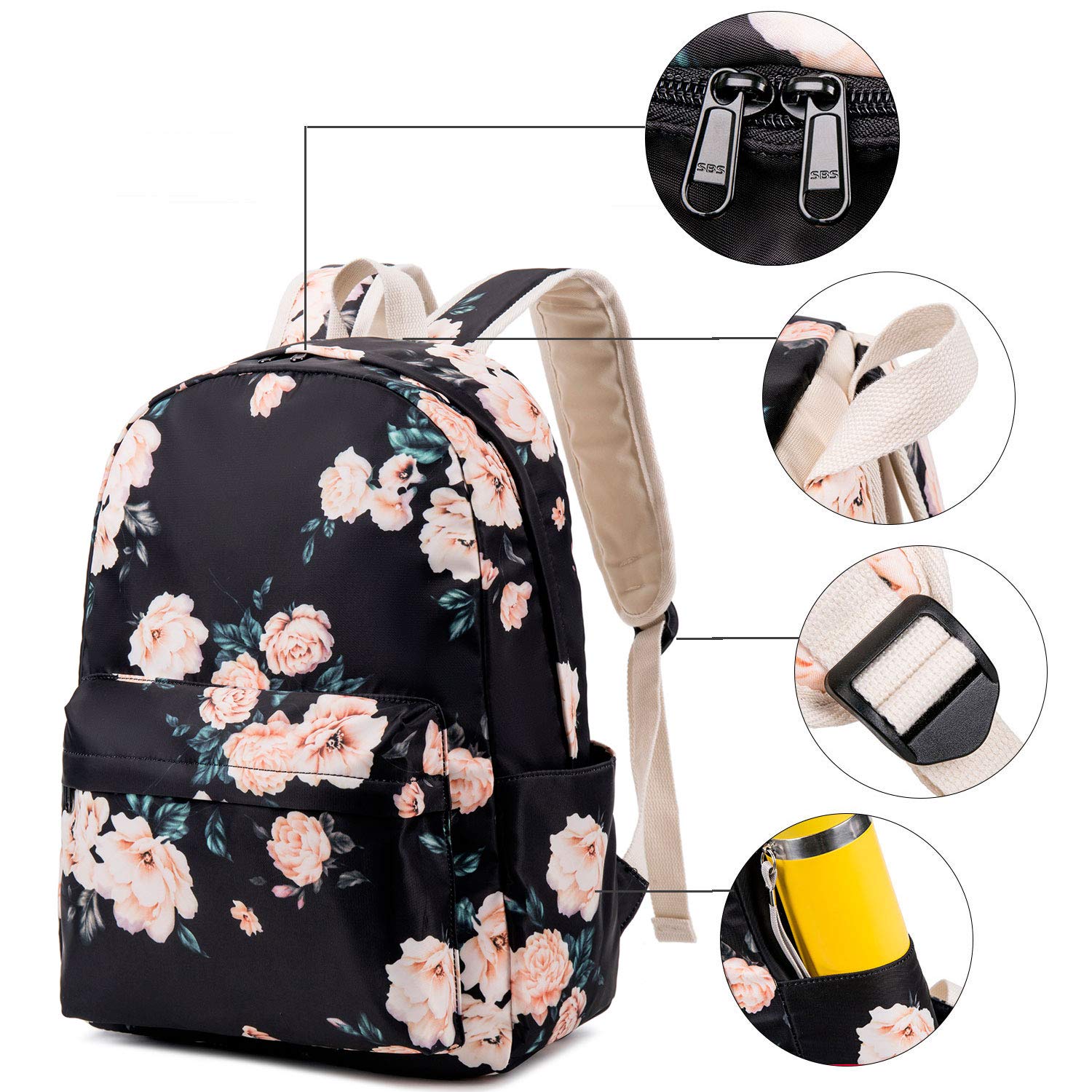 Stylish Lightweight Teen Girls School Backpack - Durable Laptop Bookbag for High School, College & Travel - Perfect for Everyday Use, Campus Life & Weekend Getaways