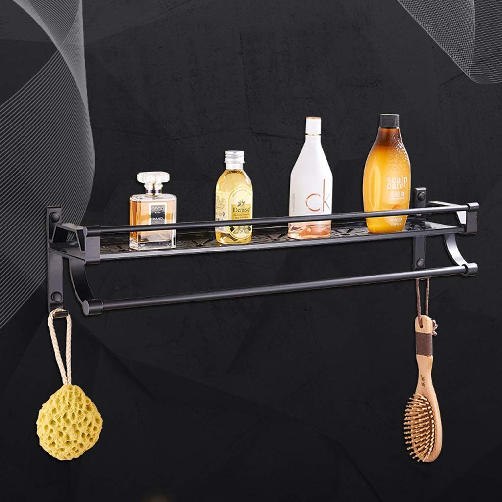 Sturdy Standing Shelf Towel Rack - No Drill Bathroom & Kitchen Organizer with Single Pole Design | Perfect for Small Spaces, Apartments, and Laundry Rooms