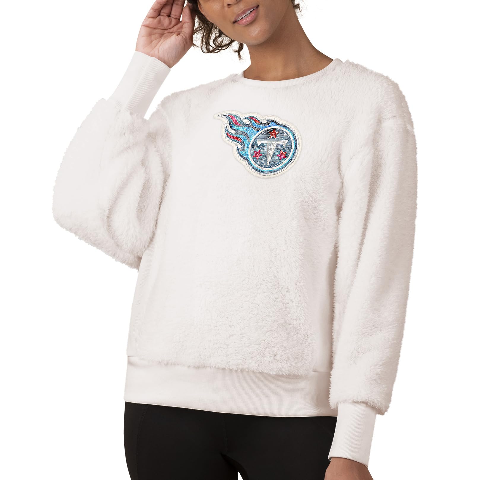 Tennessee Titans Women's White Milestone Tracker Pullover Sweatshirt - Comfortable NFL Fan Hoodie for Game Day, Tailgating & Casual Wear