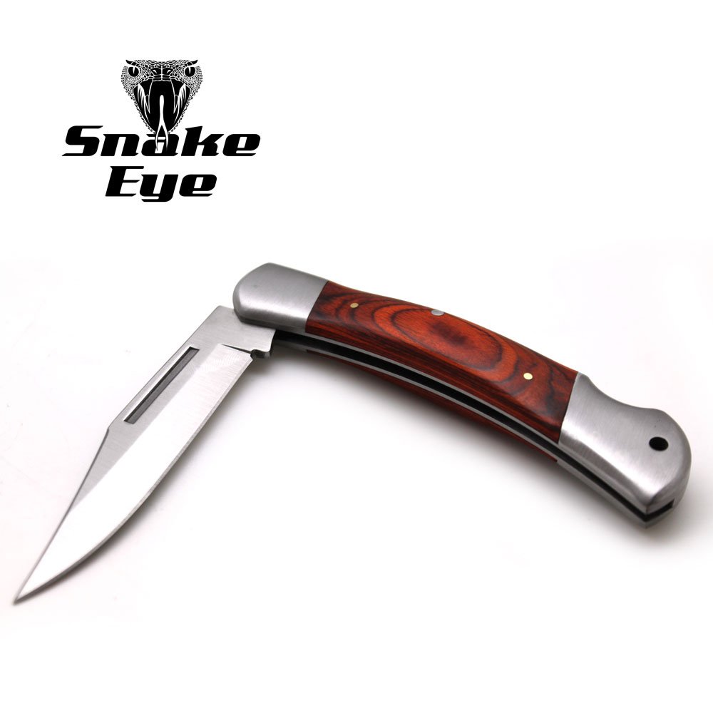 Premium Snake Eye Tactical Lockback Folding Pocket Knife - Large Size with Ergonomic Handle for Outdoor Survival, Camping & EDC Collection