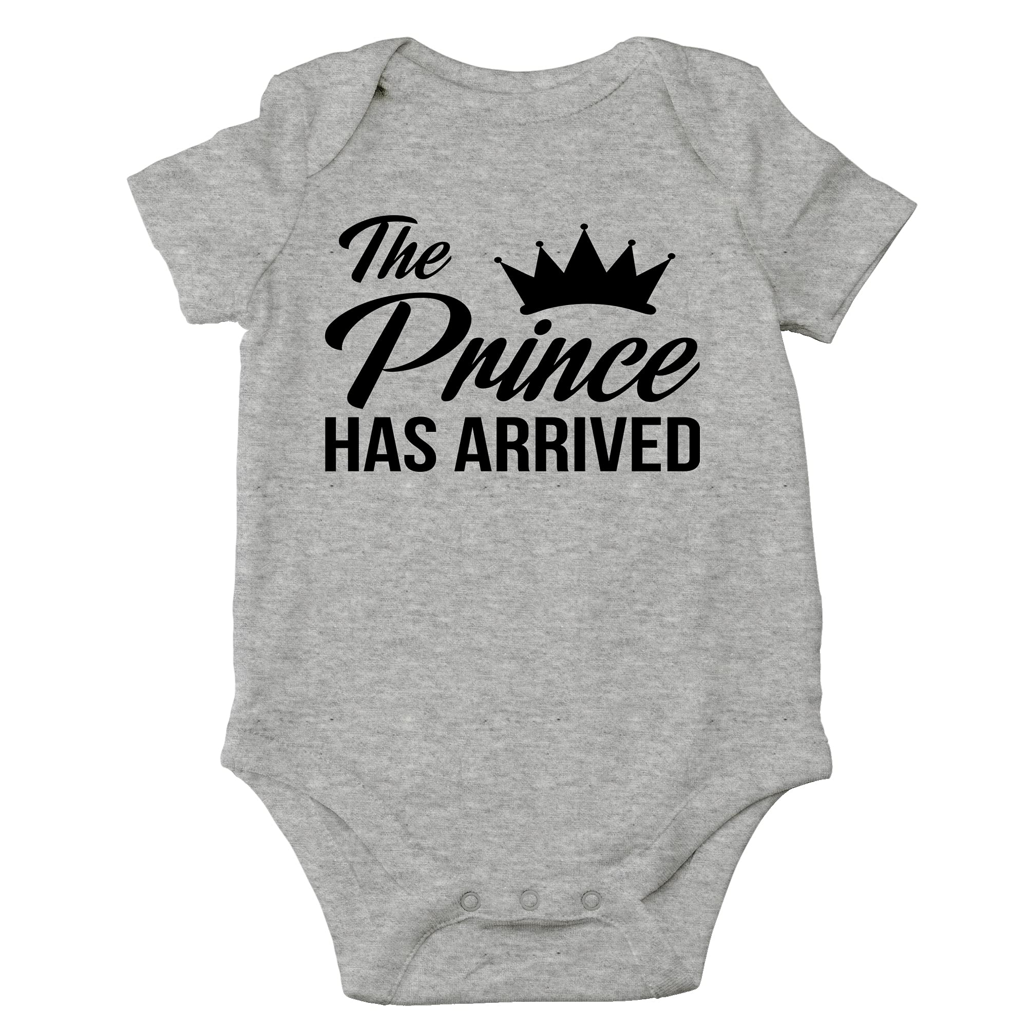 Funny Newborn Bodysuit Outfits for Boys | 'The Prince Has Arrived' Baby Clothes by CBTwear | Perfect for Photo Shoots, Birthday Parties & Special Occasions