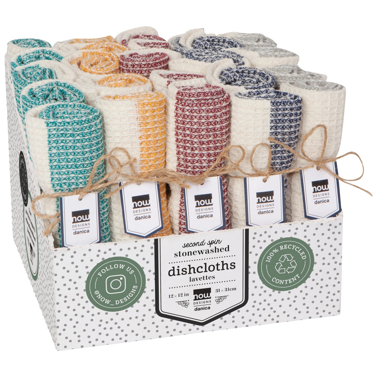 Premium Stonewash Dishcloth Set - Super Absorbent & Fast Drying Kitchen Towels for Dishes, Countertops & Cleaning - Eco-Friendly & Reusable (12 Pack) - Perfect for Daily Kitchen Use, Dish Drying & Household Chores