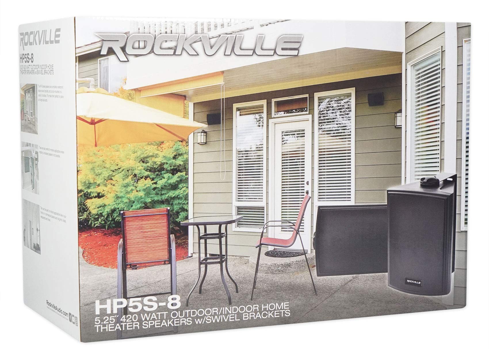 Rockville HP5S-8 BK 5.25
