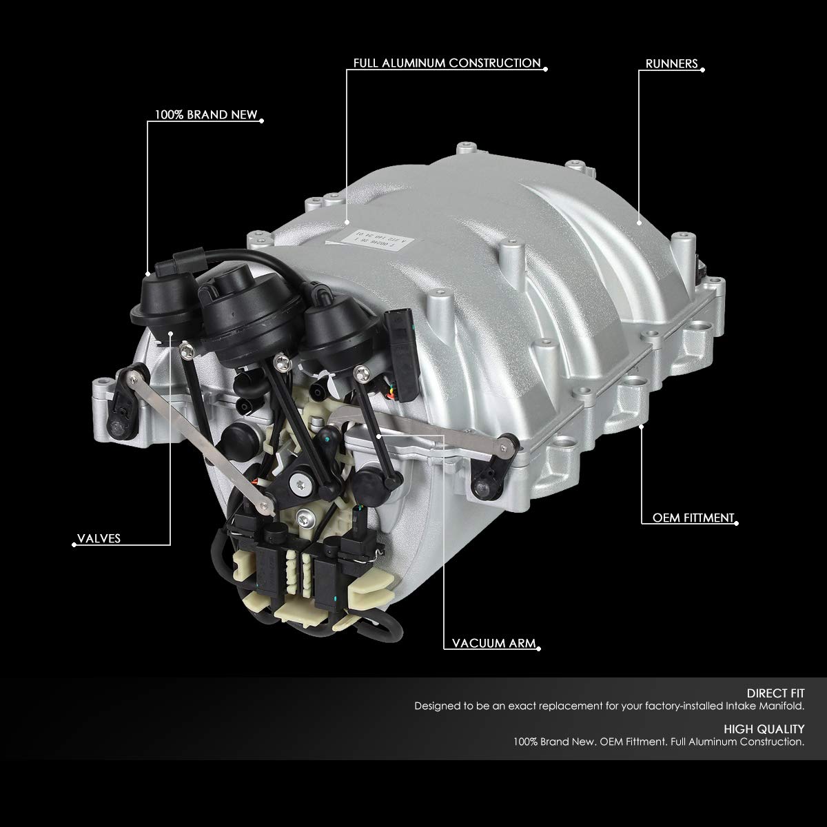 DNA Motoring OEM-ITM-007 Aluminum Engine Intake Kit - Compatible with Mercedes C230, C280, CLK350, ML450, GLK350, SLK280 - High-Performance Air Intake System for Improved Engine Efficiency - Perfect for Street Performance & Track Racing Upgrades