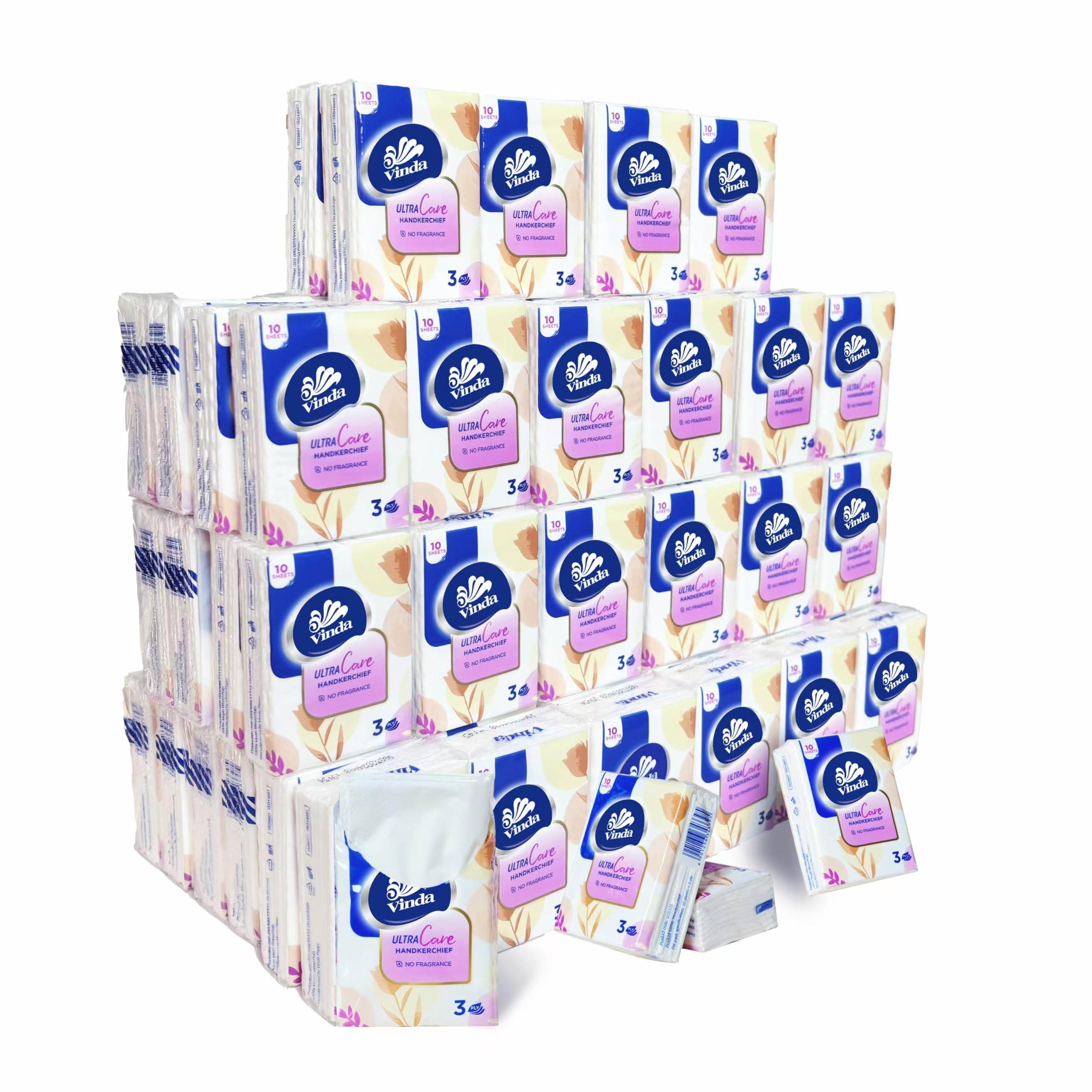 3-Ply Ultra Soft Mini Pocket Tissues - Travel Size (96 Packs x 10 Tissues) | Hypoallergenic & Gentle for Skin | Perfect for Travel, Office, Car & Everyday Use