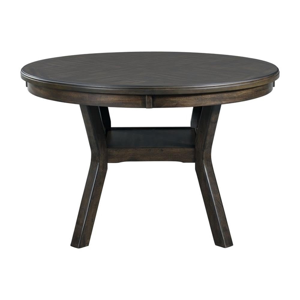 BOWERY HILL Mid-Century Modern Walnut Dining Table - Standard Height Solid Wood Kitchen Table for Dining Room, Breakfast Nook & Small Spaces