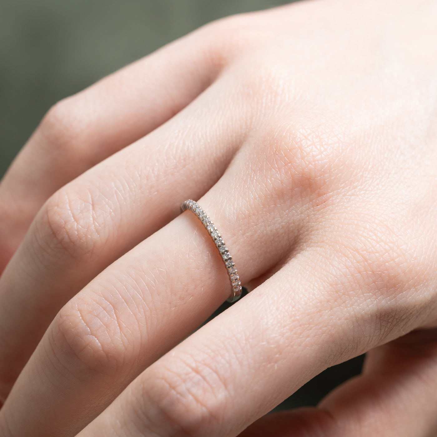 Semi Eternity Diamond Band Ring - 0.15 Carat Total Weight (ctw) - Size 7 - Perfect for Anniversary Gifts, Wedding Bands & Everyday Elegance