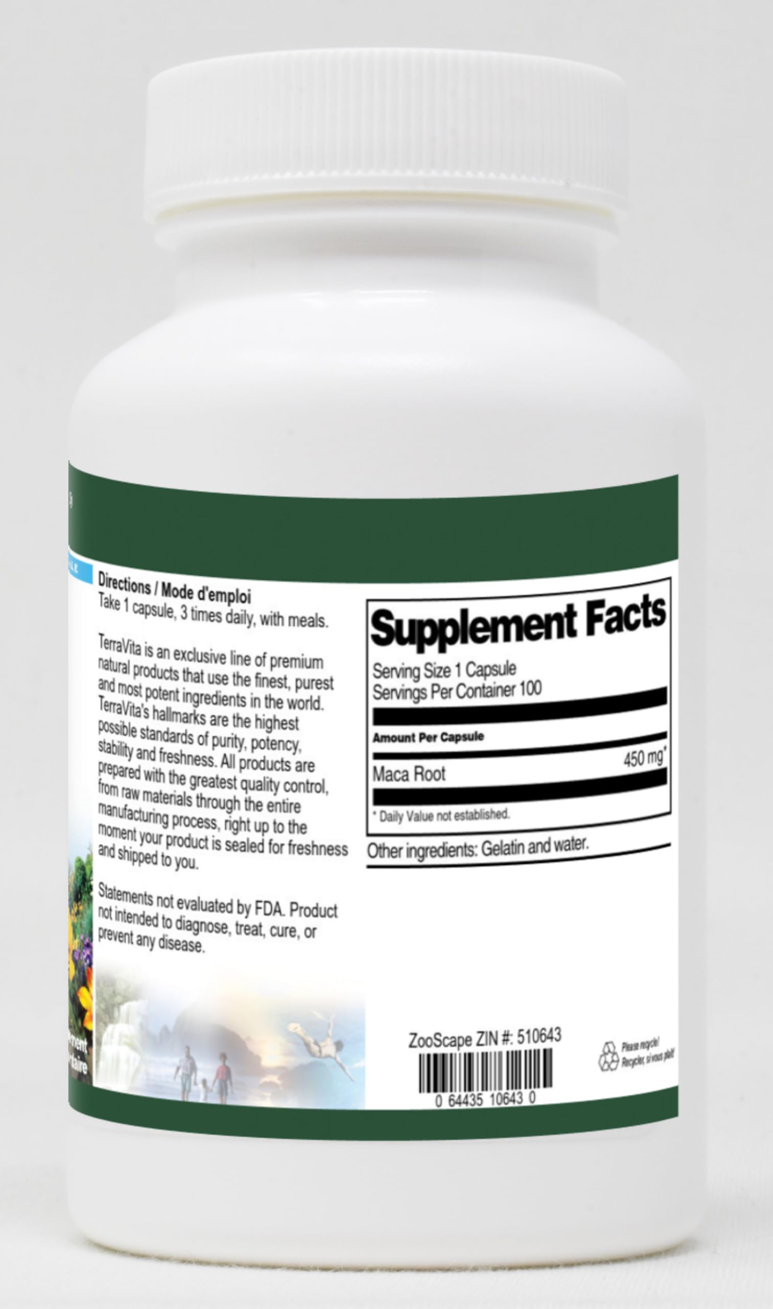 Organic Maca Root Capsules 450mg - 100 Count | Peruvian Maca Powder for Energy, Stamina & Hormonal Balance | Supports Men & Women's Health | Perfect for Workout, Stress Relief & Daily Wellness