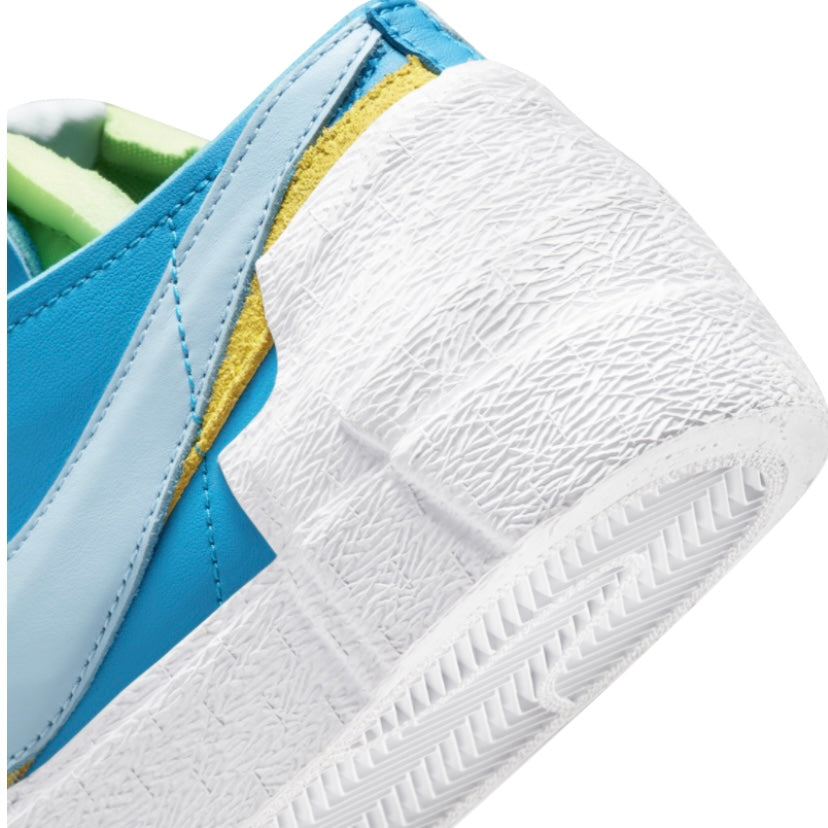 KAWS x Nike x Sacai Blazer Low Sneakers - Neptune Blue & White Colorway | Limited Edition Collab Shoes for Streetwear & Sneaker Collectors | Perfect for Casual Wear, Sneaker Events & Fashion Outfits