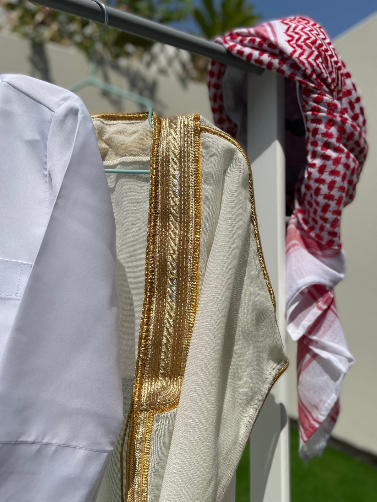 Premium Baby Boy Thobe Gift Set - Cream Bisht for 0-12 Months | 4-Piece Outfit for Newborns, Eid, and Special Occasions