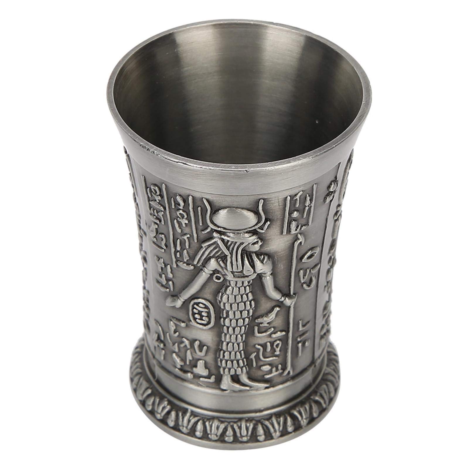 Vintage Metal Wine Cups - Retro Drinking Goblets for Wine, Tea & Cocktails - Antique Tin Teacups for Home Decor, Parties & Gifts - Elegant Barware & Rustic Tableware