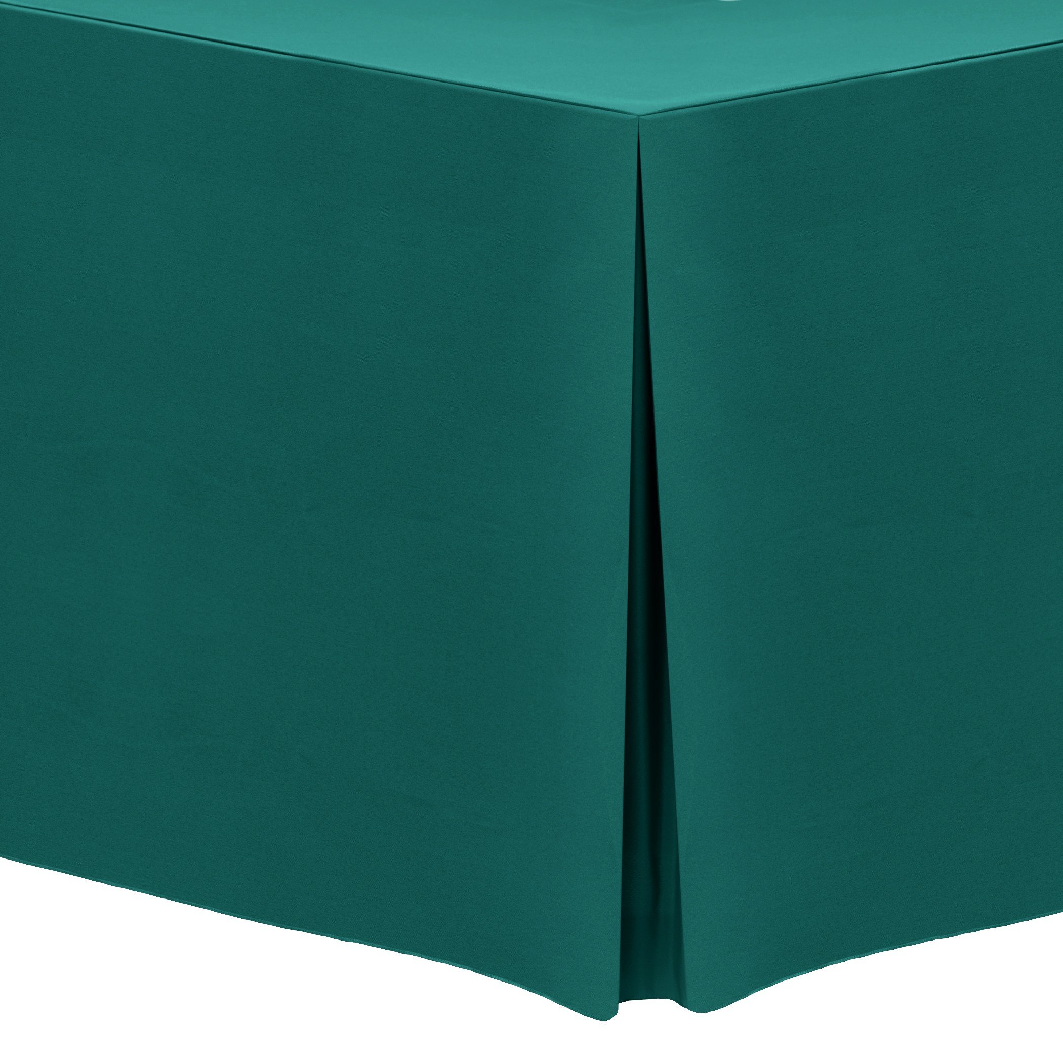 Premium 8 ft. Polyester Fitted Tablecloth for 18 x 96-Inch Banquet & Folding Tables - 42