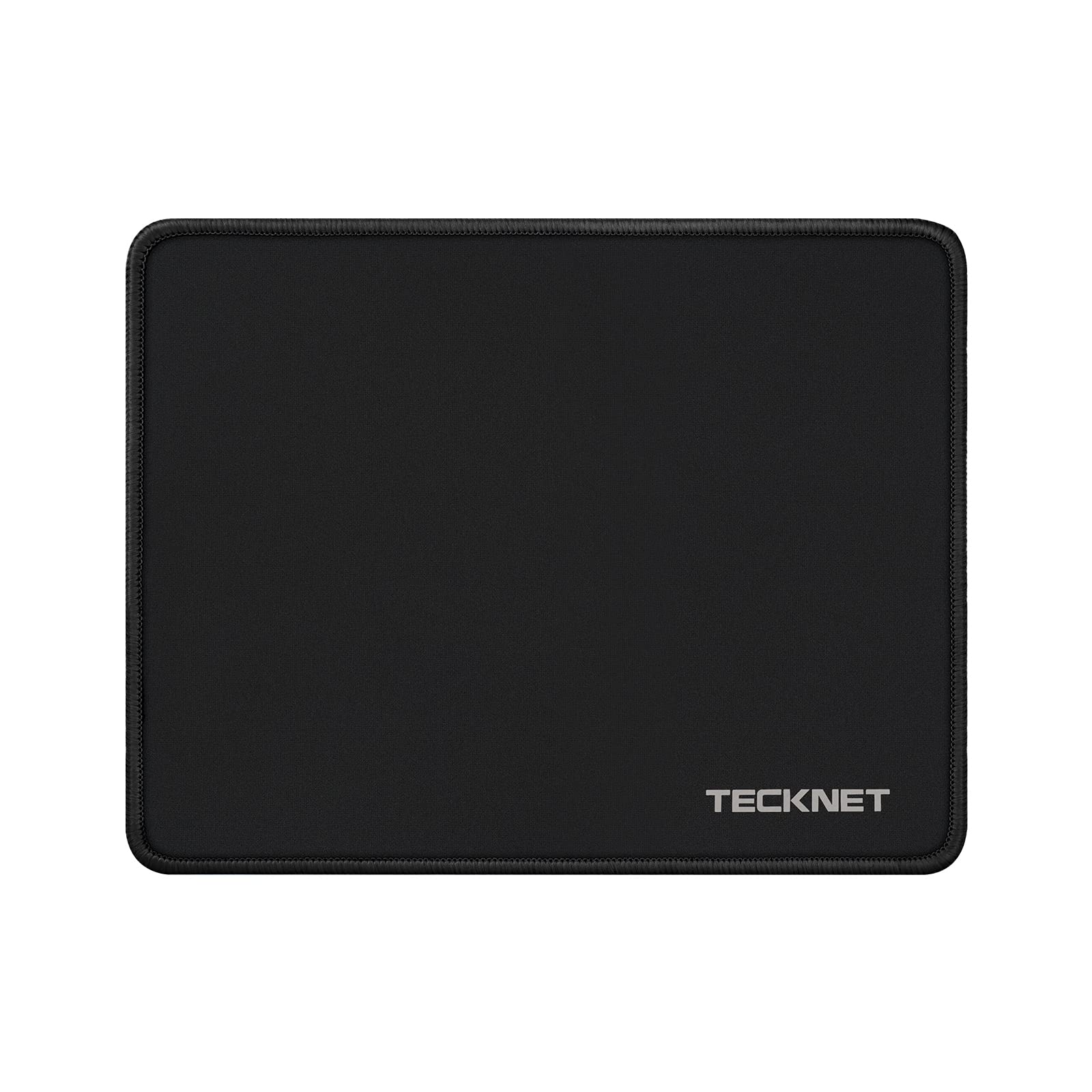 TECKNET Gaming Mouse Pad - Non-Slip Rubber Base, Waterproof Surface, Anti-Fray Stitched Edges - Compatible with Laser & Optical Mice - Perfect for PC, Laptop, Office & Gaming Setup - Black