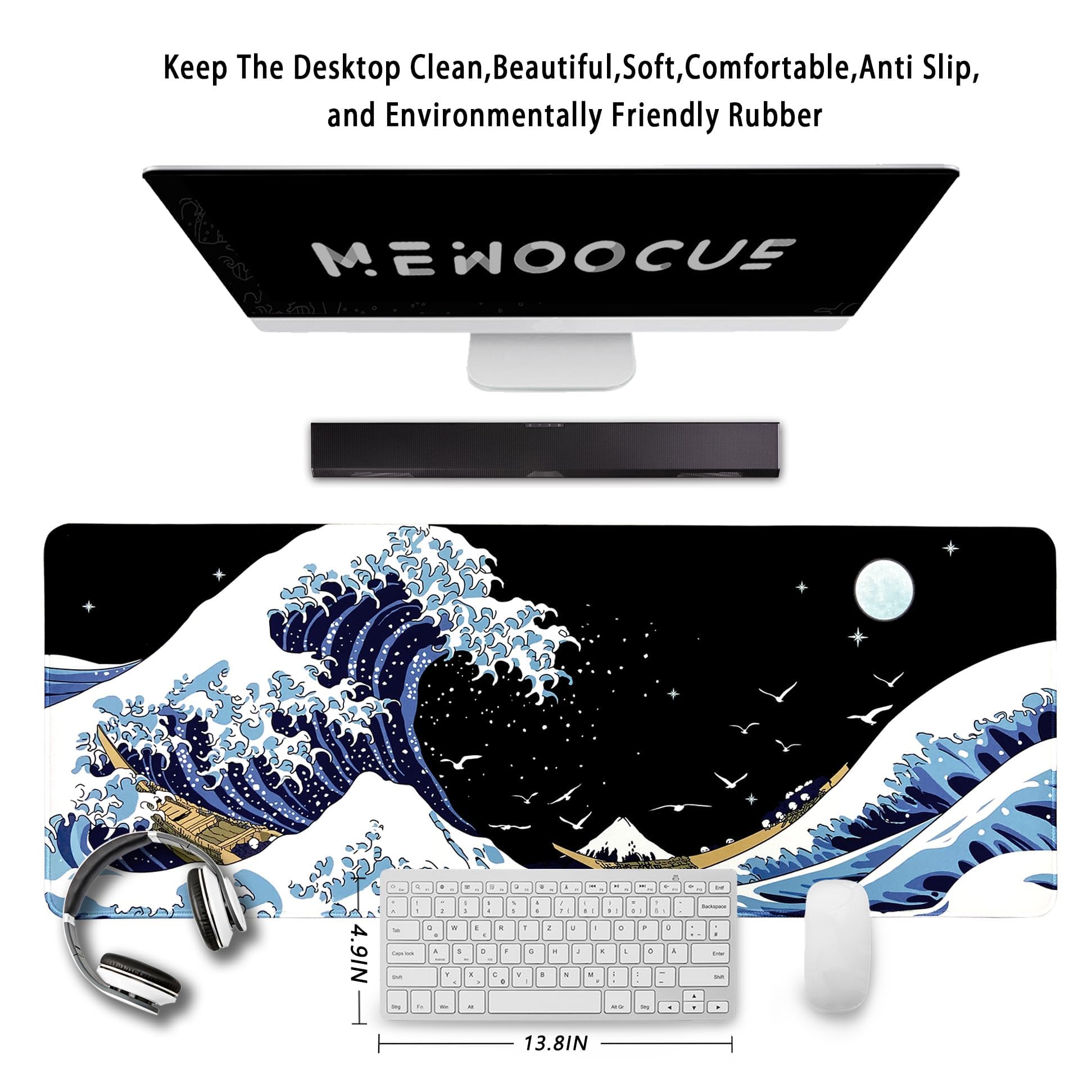MEWOOCUE® Large XXL Gaming Mouse Pad (31.5