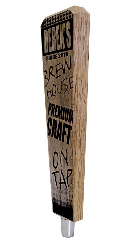 Brew House Oak Wood Beer Tap Handles - Flared Shape for Home Bars, Pubs & Breweries | Durable & Stylish Draft Beer Handle for Commercial & Home Use