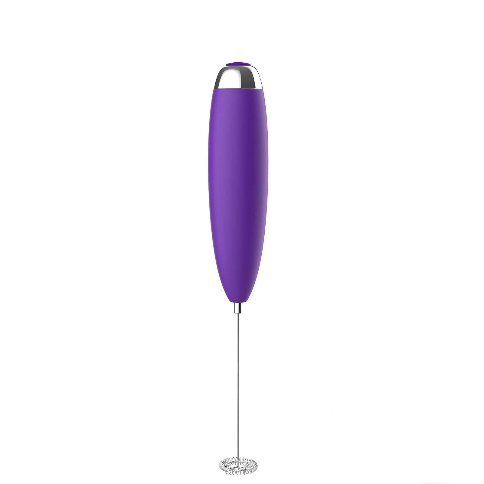 Electric Milk Frother for Coffee & Matcha - Upgraded Handheld Mini Whisk, Foamer & Drink Mixer for Cappuccino, Frappe, Hot Chocolate | Perfect for Home, Office & Coffee Shops (Violet)