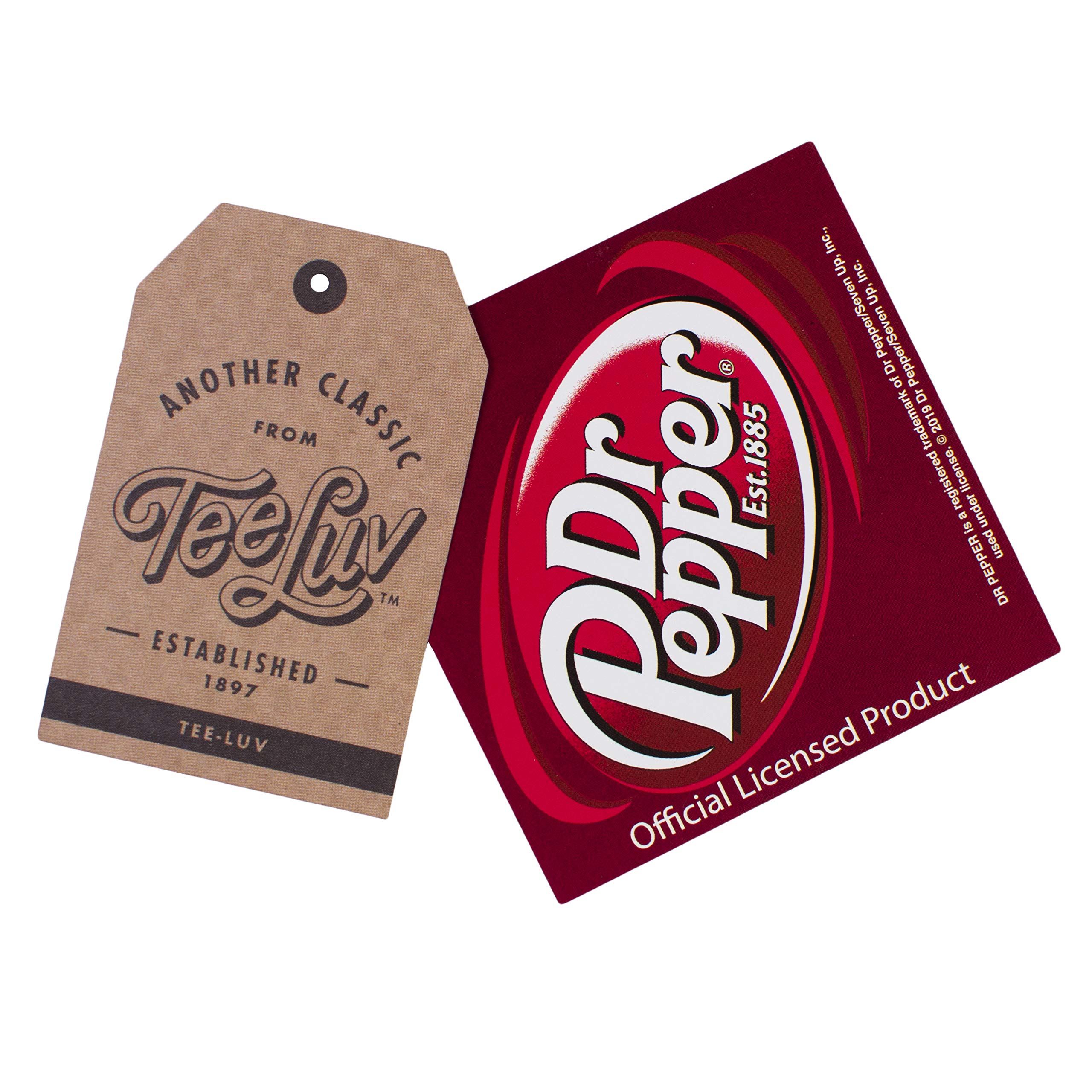Tee Luv Men's Vintage Dr Pepper Soda Graphic T-Shirt - Soft Cotton Casual Tee for Everyday Wear, Retro Soda Pop Fan Gift