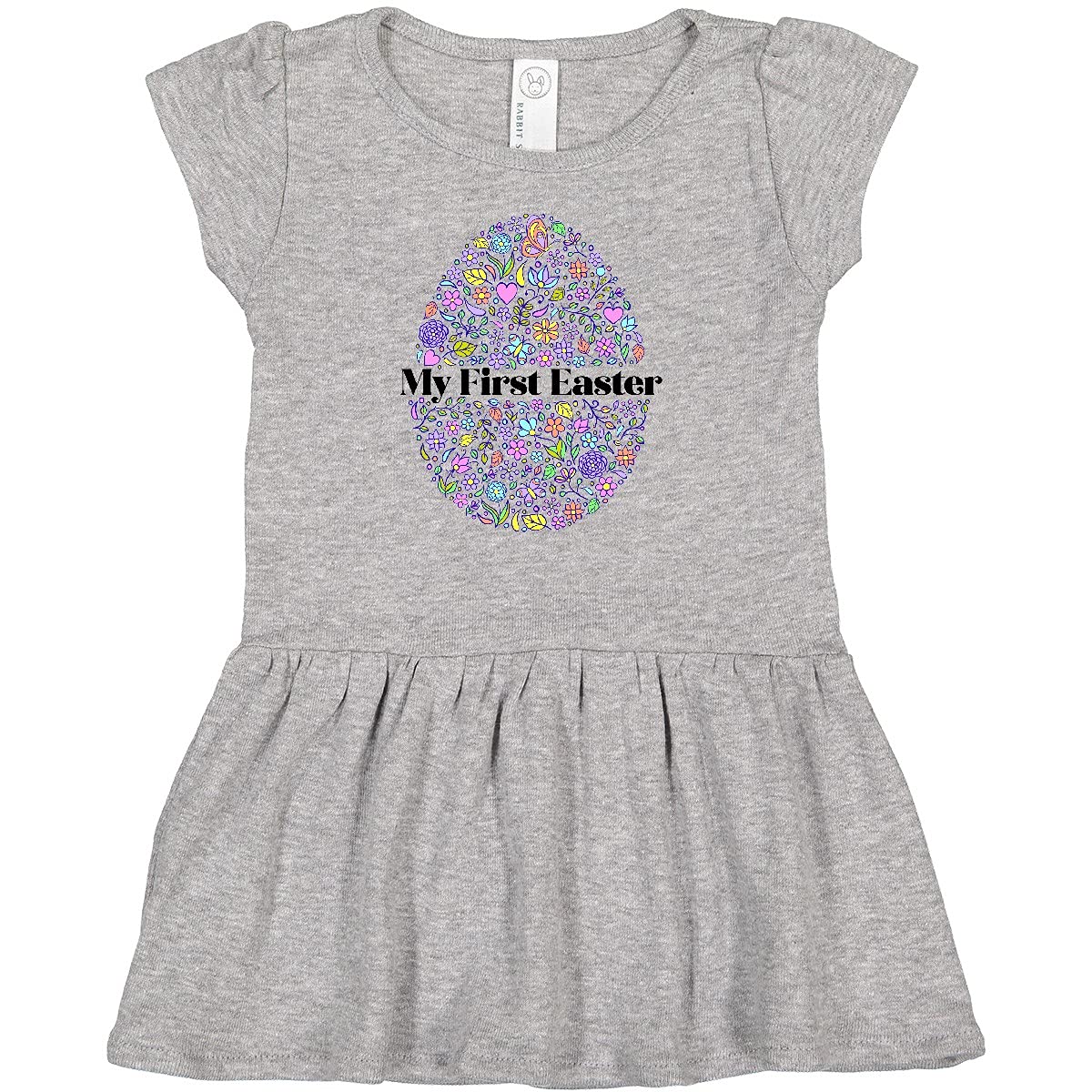 Inktastic My First Easter Egg Outfit for Girls - Adorable Infant Easter Dress for Baby Girls 0-24 Months - Perfect for Easter Sunday, Spring Photoshoots & Family Gatherings