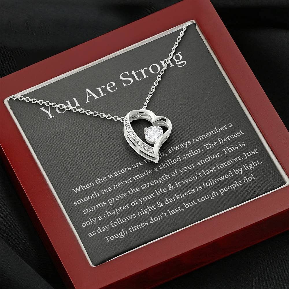 Personalized Heart Necklace - Inspirational Get Well Soon Gift for Anxiety, Breakup, Divorce & Encouragement | Thoughtful Sympathy Present for Women & Friends | Perfect for Healing, Self-Care & Emotional Support