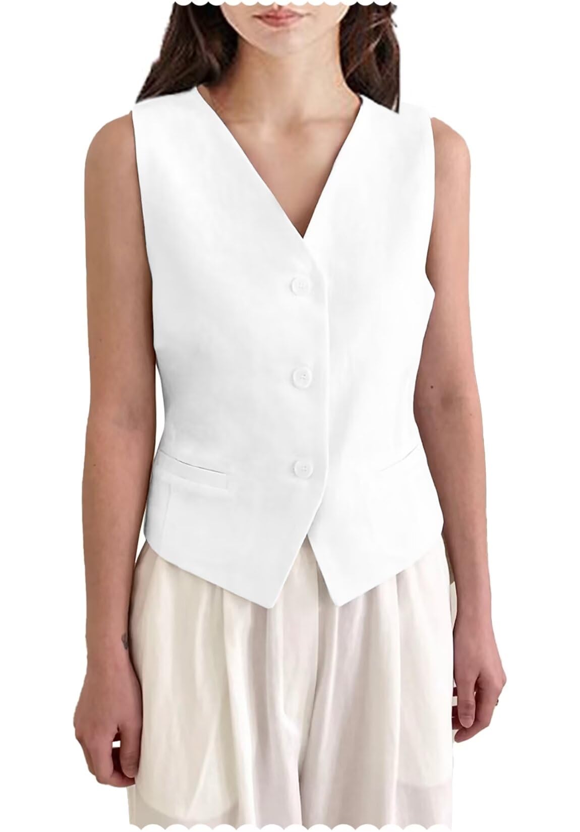 Women's Vintage Waistcoat - Button Down Casual & Dressy Suit Vest for Office, Wedding & Formal Events | Elegant Layering Piece for Business Attire & Special Occasions