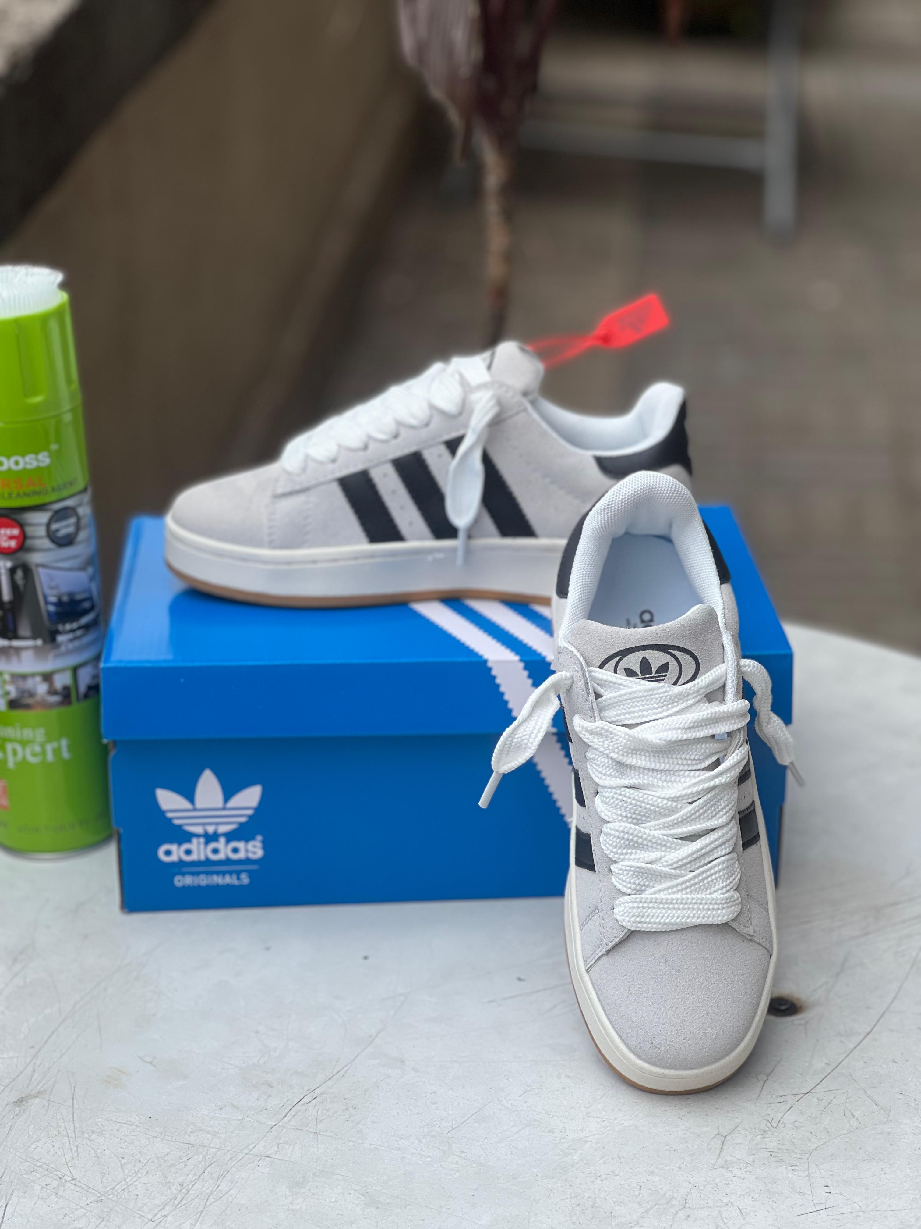 Adidas Campus Grey Black Sneakers - Men's Casual Shoes for Walking, Running & Streetwear Fashion | Perfect for Gym, Workout & Everyday Wear