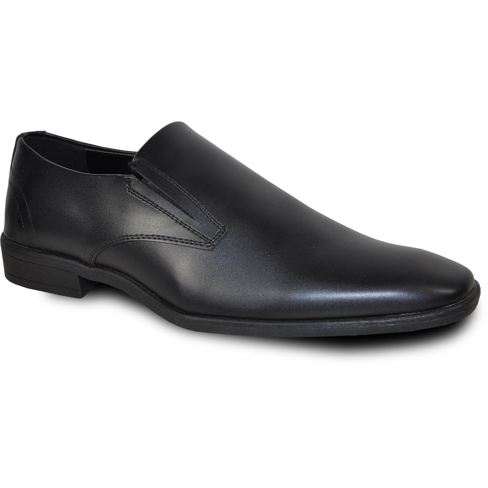 VANGELO Tux-4 Men's Formal Dress Loafers - Black Matte Leather Tuxedo Shoes for Prom, Wedding & Business Events | Comfortable & Stylish for Special Occasions
