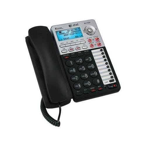 Vtech ML17939 Standard Phone with 2 Phone Lines, Sub-Mini Headset & Data Port - Black | Ideal for Home Office & Business Communication
