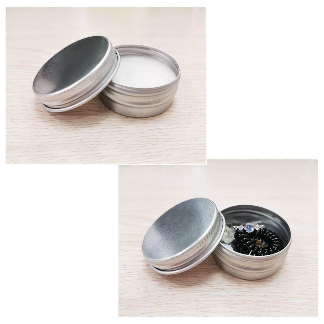 12 Pack 1.4 oz Round Aluminum Cans with Screw Top Metal Lids - 40ml Small Tin Containers for DIY Crafts, Candle Making, Storage & Organizing - Perfect for Home, Office & Gift Packaging