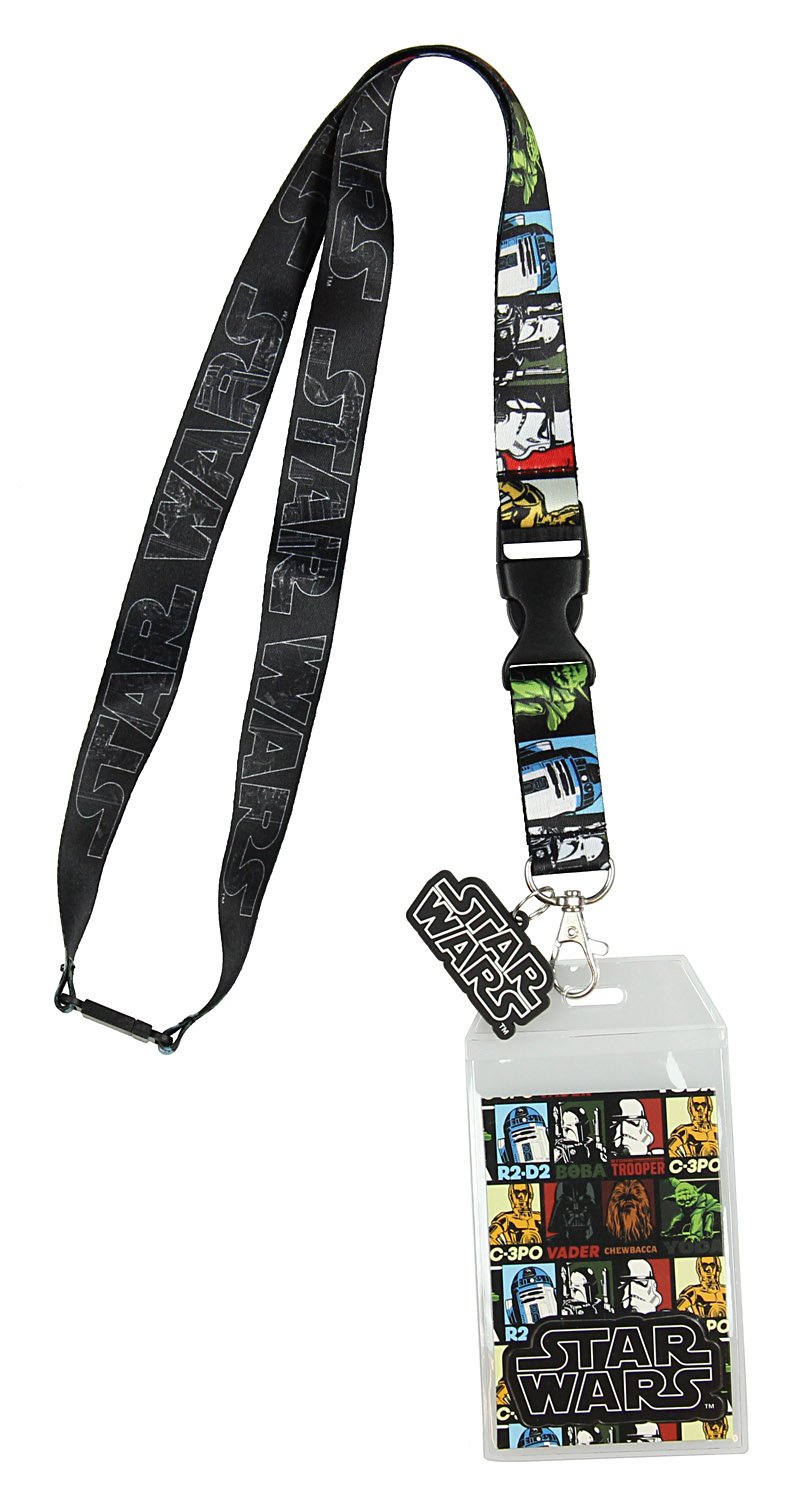 Star Wars Double Sided Lanyard Keychain with Charms for Fans & Collectors