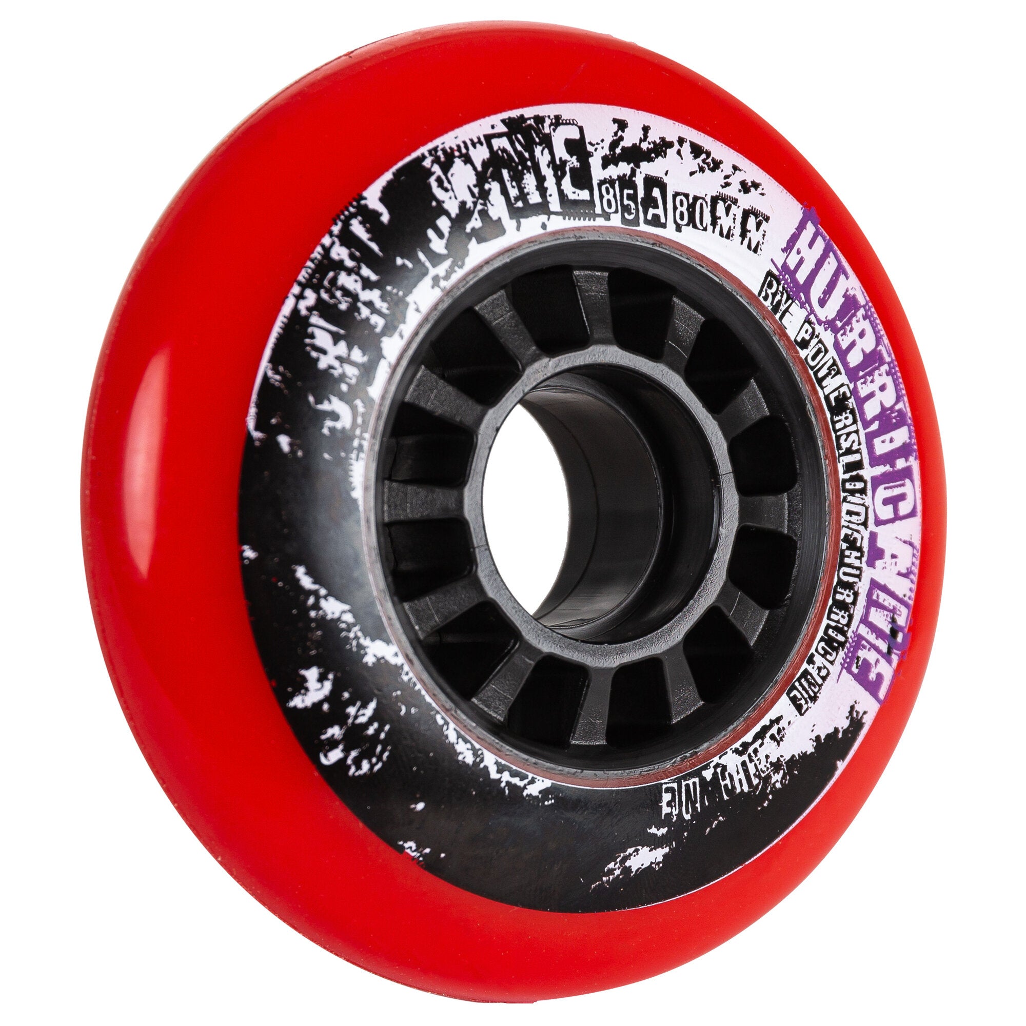 Hurricane 80/85A Red Skateboard Wheels - 4 Pack Set for Street & Park Skating - High Performance Urethane Wheels for Smooth Ride & Tricks