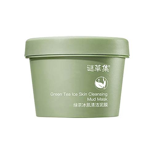 Premium Green Tea Cleansing Mud Mask - Anti-Wrinkle, Whitening & Cooling Facial Treatment for Teen Acne | Deep Pore Cleansing & Skin Care for Oily & Sensitive Skin | Perfect for Daily Skincare Routine & Spa Nights