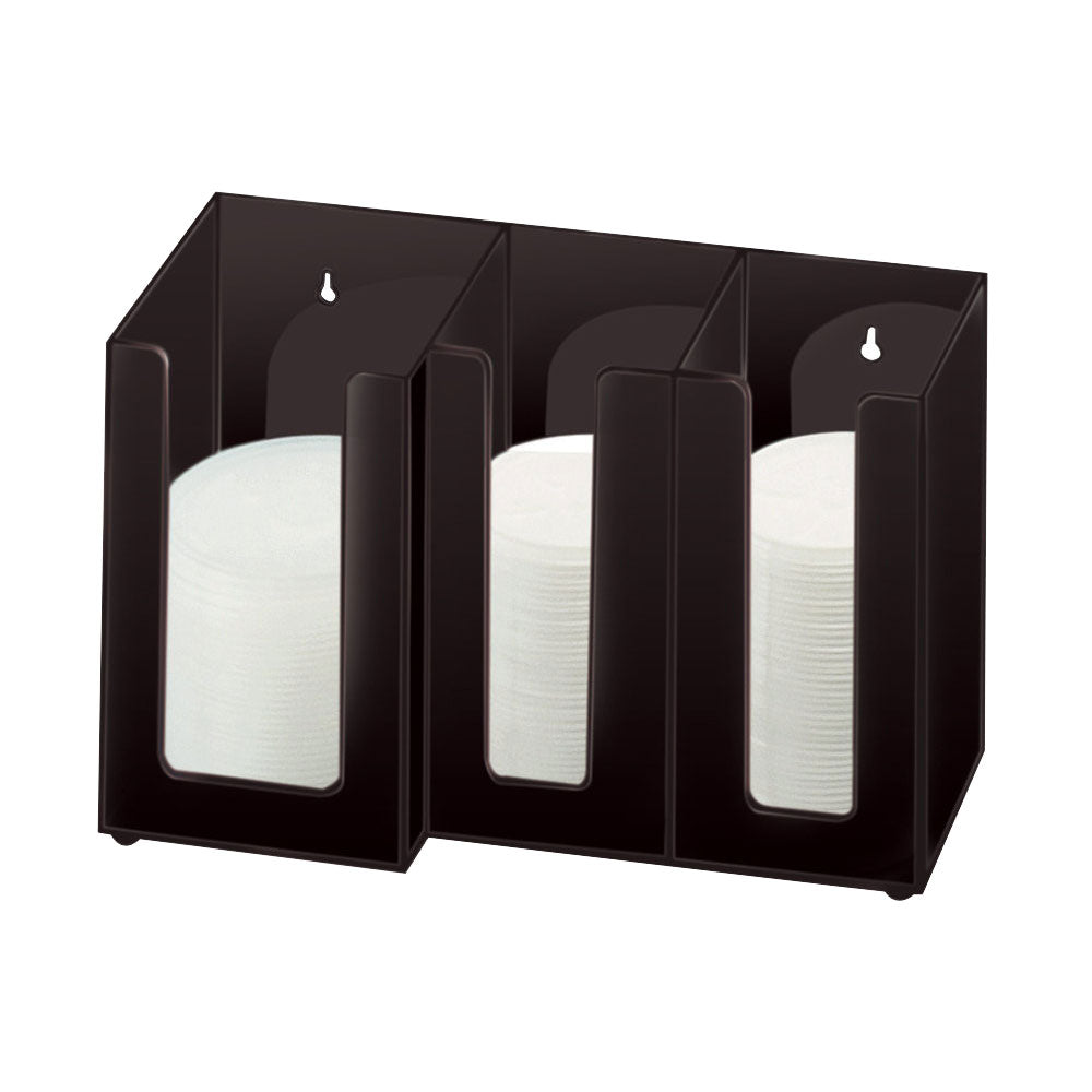 Cal Mil 375 13 Classic Black Napkin & Lid Organizer - Premium Kitchen Storage for Napkins, Lids & Utensils | Perfect for Restaurants, Cafes & Home Organization