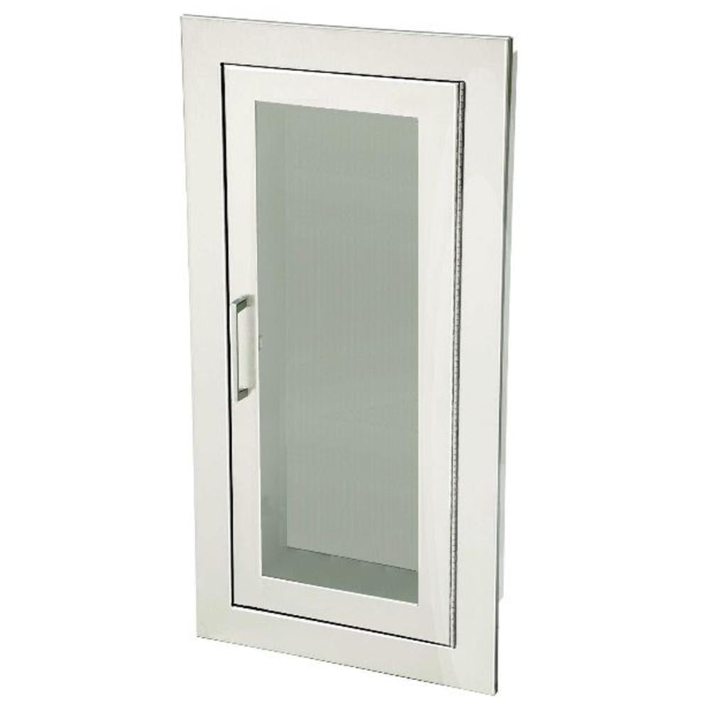 JL Industries 1035F10FX2 Cosmopolitan Fire Extinguisher Cabinet - Full Glass Door with Pull Handle, Fire Rated for Home, Office & Commercial Safety Use