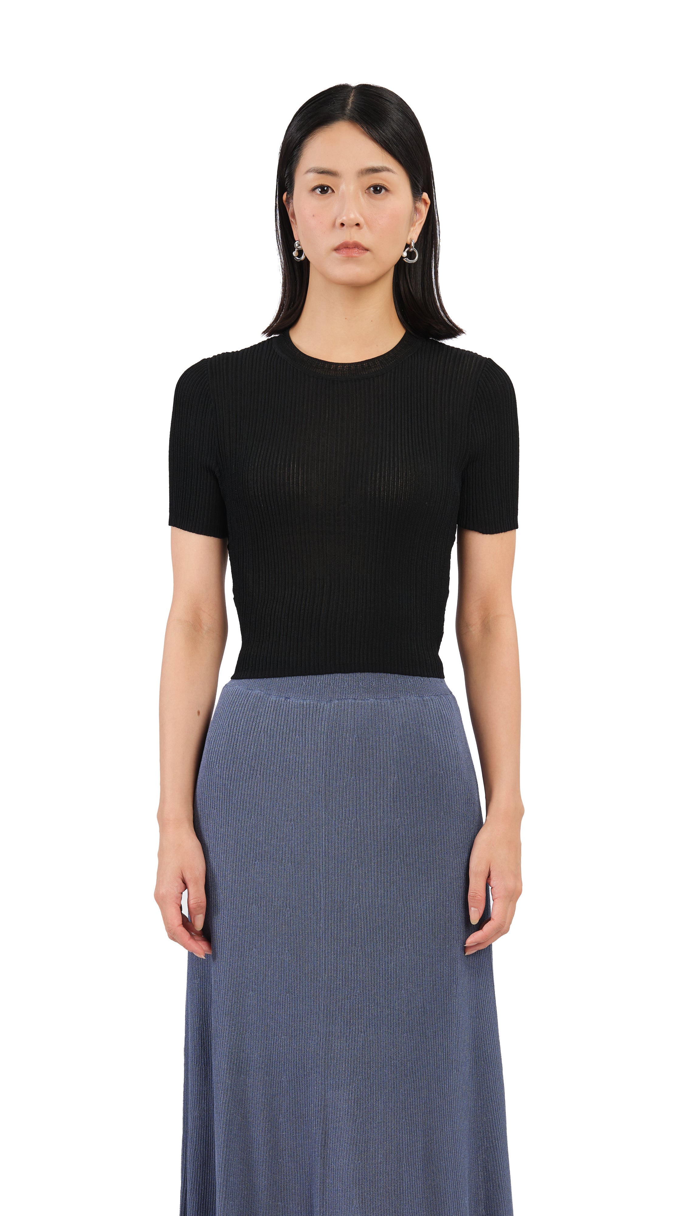 Women's Short Sleeve Tie Waist Knit Sweater - Casual Summer Pullover for Work & Weekend Outfits
