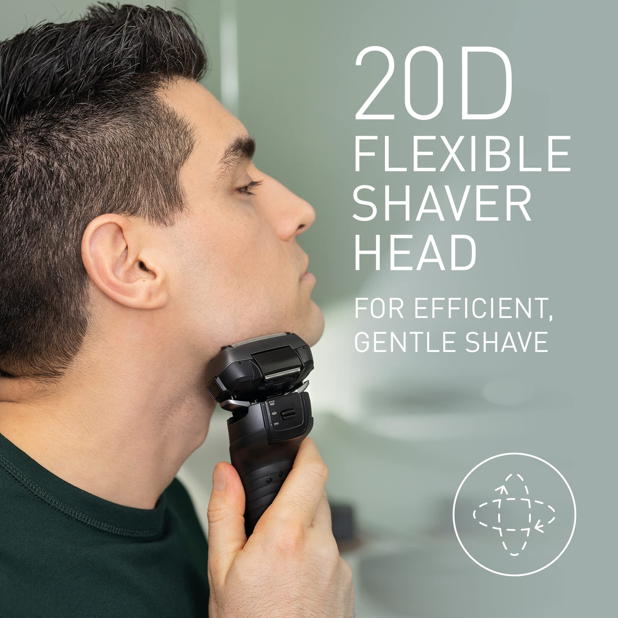 Panasonic ES-LV9U Premium 5-Blade Wet & Dry Electric Razor for Men - Black Shaver with Cleaning & Charging Station - Ultra Close & Comfortable Shave - UK 2-Pin Plug - Perfect for Travel, Home & Office Use