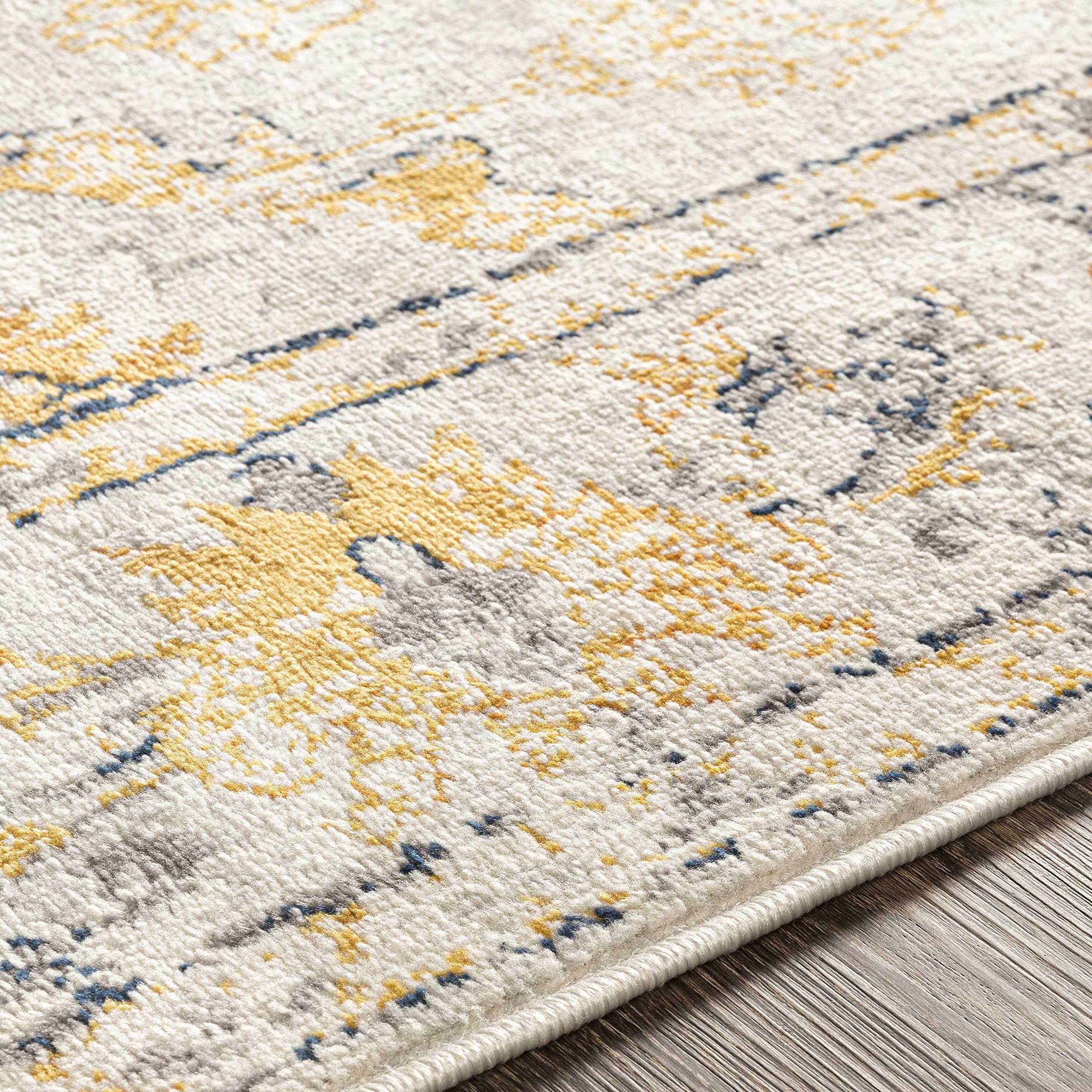 Traditional Hauteloom Mistley Area Rug - Orange, Gray, Beige - 5'3
