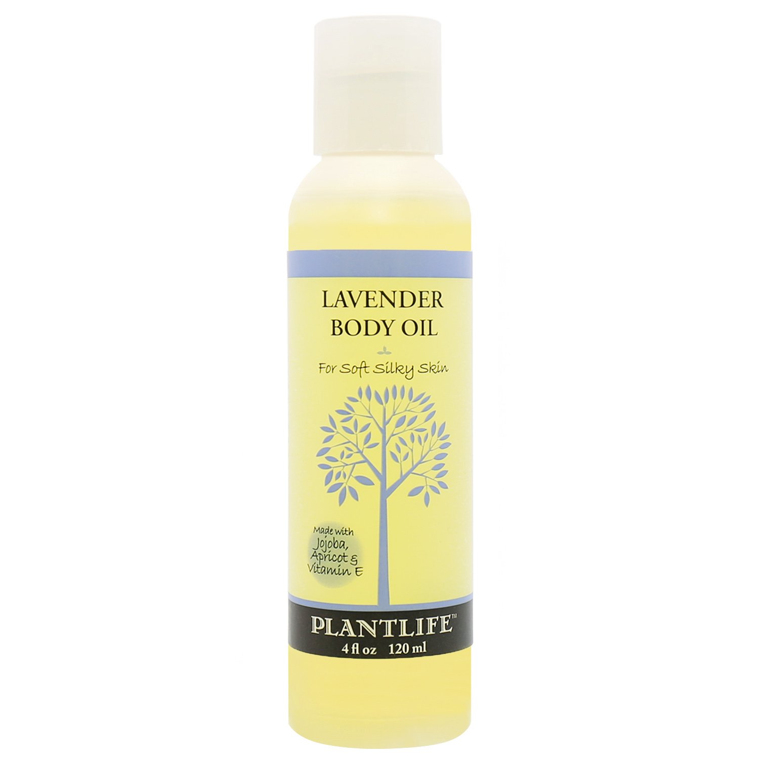 Plantlife Lavender Body & Bath Oil with Vitamin E, Apricot & Jojoba - 4 oz | Hydrating & Relaxing Skin Care for Dry Skin | Perfect for Bath, Massage & Aromatherapy at Home