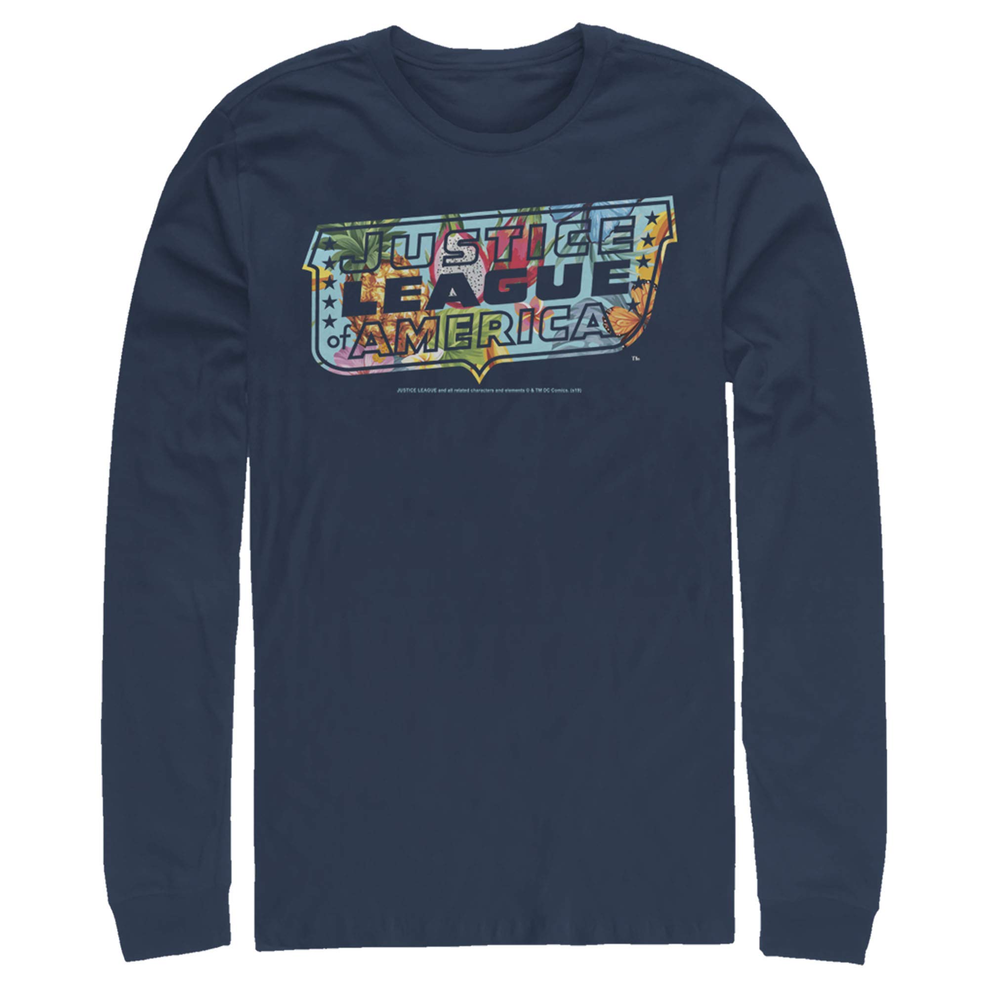 Justice League Dragon Fruit Logo Long Sleeve Shirt for Men - Superhero Graphic Tee for Cosplay, Comic Con & Casual Wear