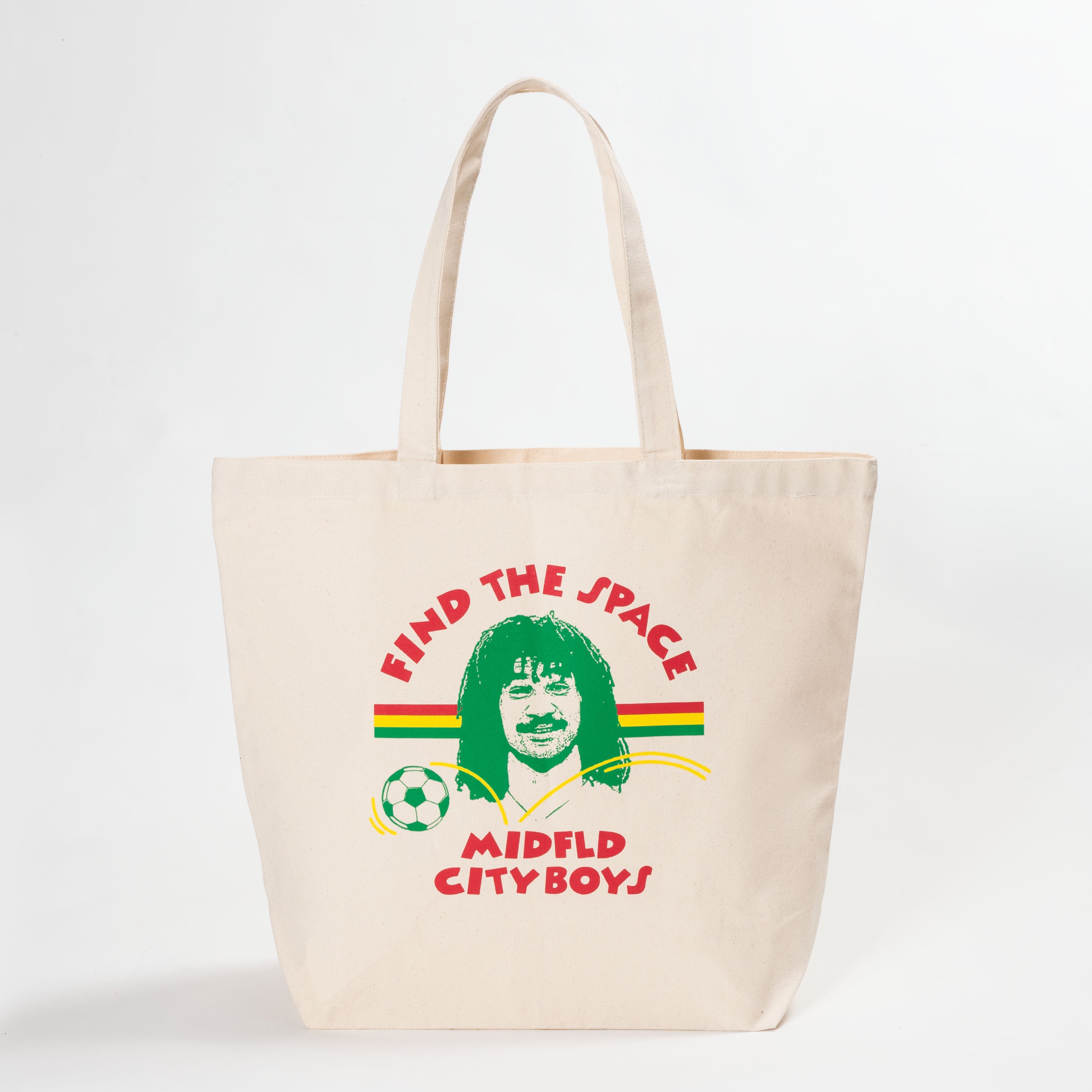 MIDFLD x CITY BOYS FC Find The Space Canvas Tote Bag - Durable Unisex Shoulder Bag for Work, School & Travel - Trendy Eco-Friendly Shopping Tote for Gym, Beach & Daily Use