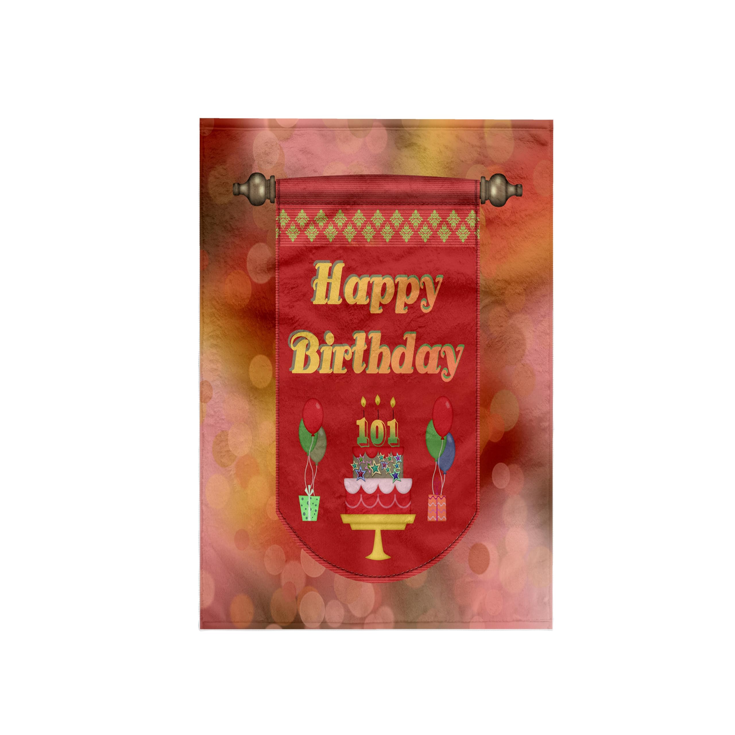 3dRose Happy 101st Birthday Banner - 15