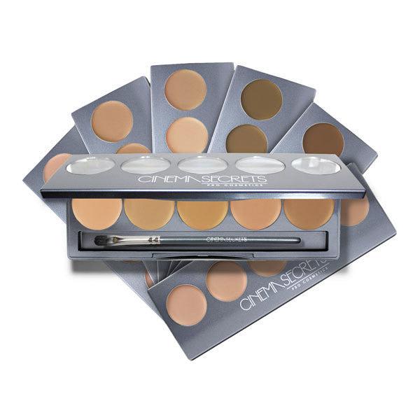Cinema Secrets Ultimate 5-in-1 Pro Foundation Palette - Professional Makeup Kit for Flawless Coverage, Contouring & Highlighting - Perfect for Bridal, Photo Shoots & HD Camera Makeup