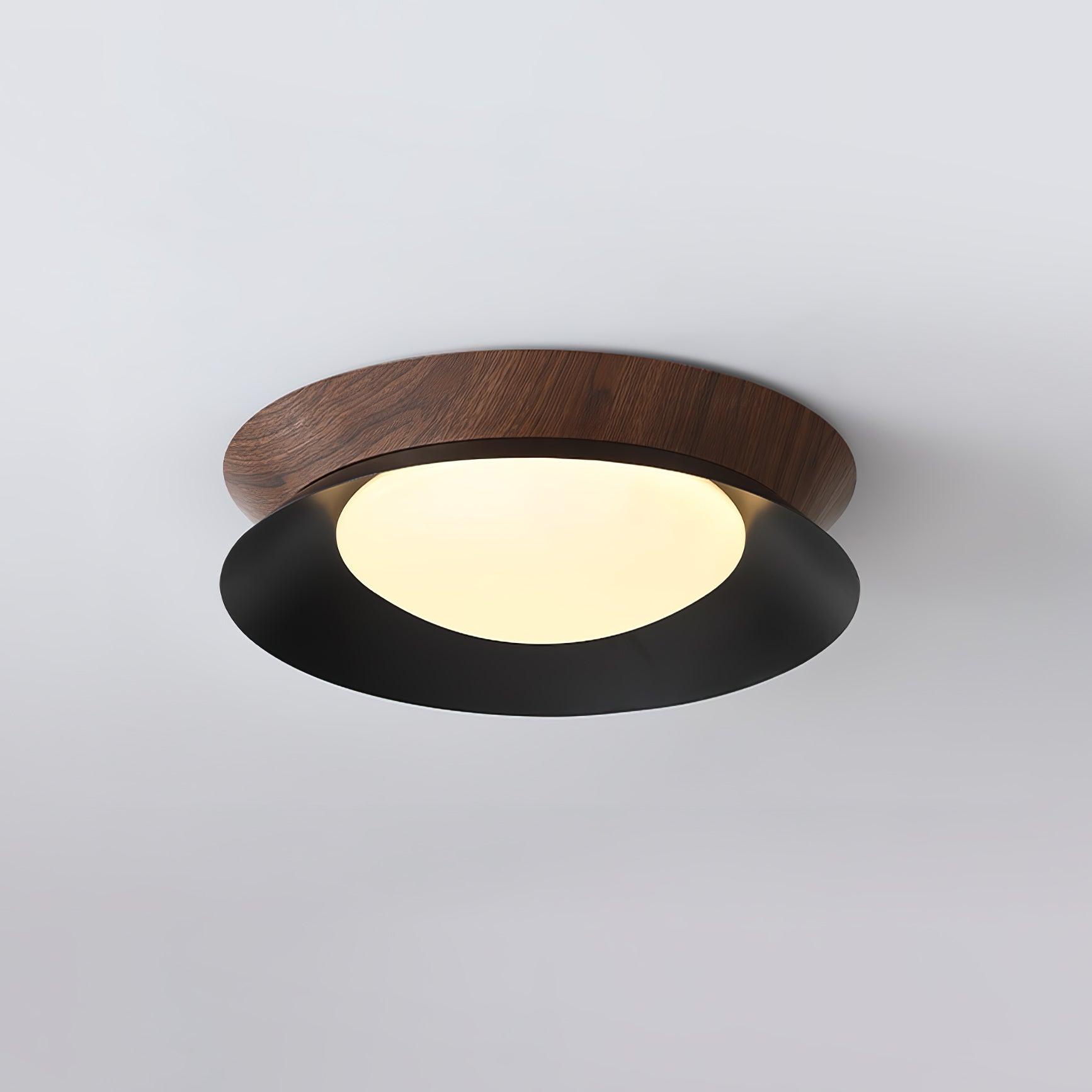 Walnut wood grain & Black
