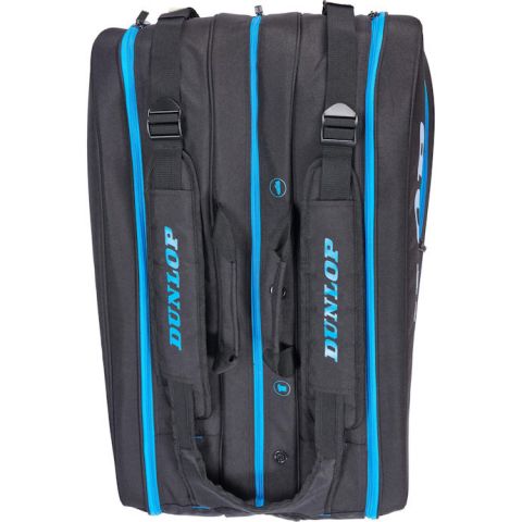 Dunlop PSA 12 Racquet Squash Bag - Black/Blue | Professional Squash Equipment for Tournaments & Training | Perfect for Court Storage & Travel