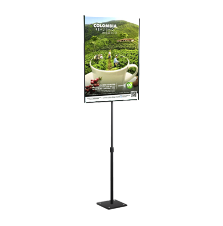 11x17 Lightweight Countertop Pedestal Display Stand - Adjustable Height Single-Sided Sign Holder for Retail Stores, Trade Shows & Exhibitions